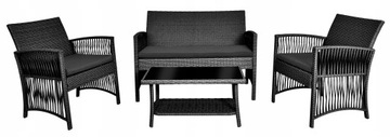 КОМПЛЕКТ САДОВОЙ МЕБЕЛИ ТЕХНОРАТАН ДИВАН СТУЛЬЯ СТОЛ САДОВАЯ МЕБЕЛЬ