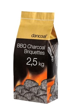 BRYKIET DRZEWNY DANCOAL 2,5 KG DO ROZPALENIA GRILLA BBQ PALENISKA KOCIOŁKA