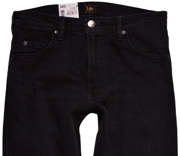 LEE spodnie TAPERED regular BLACK jeans RIDER _ W28 L32