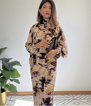 ZARA NIEPOWTARZALNA SUKIENKA PRINT LUX L BLOG