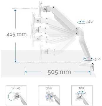 Поворотный держатель ЖК-монитора Fellowes