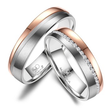 Obrączki Ślubne z Tytanu TI-27 ROSE GOLD