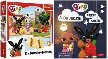 BING 2w1 PUZZLE + MEMORY + KSIĄŻKA zestaw