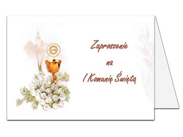 ZAPROSZENIA zaproszenie na Komunię Świętą 10 sztuk