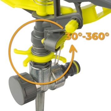 ИМПУЛЬСНЫЙ МЕТАЛЛИЧЕСКИЙ СПРИНКЕР ДЛЯ ПОЛИВА САДОВ