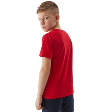 ФУТБОЛКА ДЛЯ МАЛЬЧИКОВ 4F ДЕТСКАЯ СПОРТИВНАЯ ФУТБОЛКА НА КАЖДЫЙ ДЕНЬ