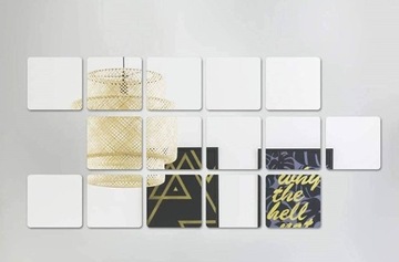 ЗЕРКАЛА АКРИЛОВЫЕ САМОКЛЕЯЩИЕСЯ 10х10см 20шт НАКЛЕЙКИ НА ЗЕРКАЛА НА СТЕНУ