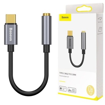 Baseus Adapter Audio przejściówka USB-C Mini Jack
