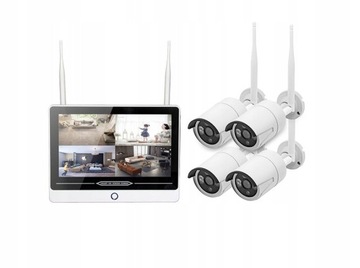 MONITORING WIFI 4 KAMERY 2w1 MONITOR + NAGRYWARKA