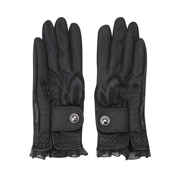 New Golf Ladies Leather Non-slip Sun Protection Gloves Microfiber Cloth