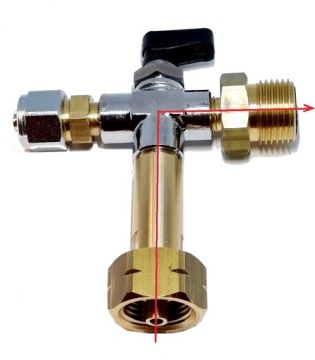 Трехходовой клапан кемперного цилиндра W21,8x1/14