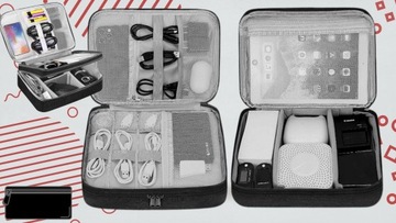 TORBA ORGANIZER NA KABLE ŁADOWARKI PODRÓŻ PRACY POJEMNA 5 RZEPÓW GRATIS XL