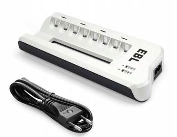 Ładowarka do akumulatorków paluszków AAA na 8 USB