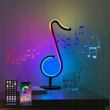 Lampa stołowa RGB z pilotem nocna LED Możliwość