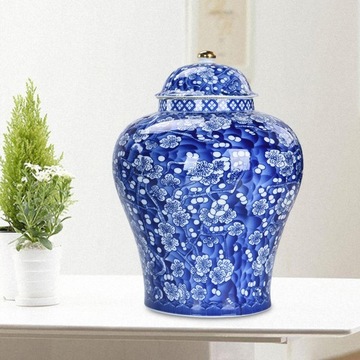 2x Porcelana w stylu chińskim, Słoik na Imbir, Szkliwiony Klasyczny Stół