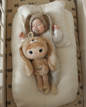 Metoo Бежевый Кролик 50 см с персонализированным подарком на рождение ребенка