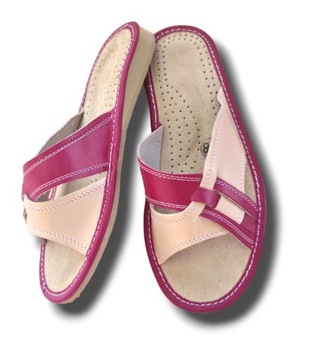 Pantofle Klapki Damskie Skórzane Rozmiar 39 Wsuwane Rozmiary 36-41