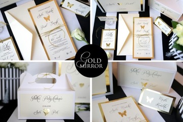 ЗОЛОТЫЕ ЗЕРКАЛЬНЫЕ ОКНА ДЛЯ СТОЛОВ ЗОЛОТЫЕ СВАДЕБНЫЕ ВИЗИТКИ