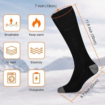 Beedove Электрические термозимние носки с подогревом 5000мАч XL