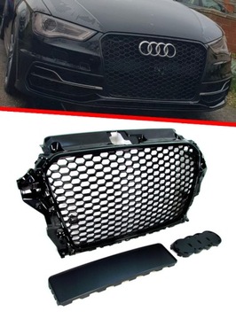 Atrapa grill Audi A3 8V 2012-2016 RS3 look czarny połysk plaster miodu PDC
