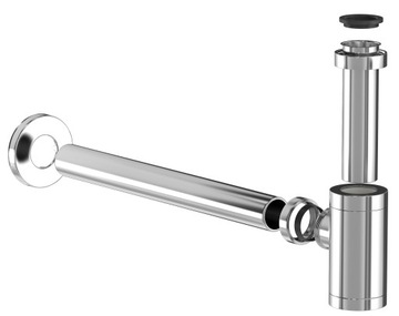 СИФОН ДЛЯ РАКОВИНЫ ЛАТУНЬ, КРУГЛЫЙ ХРОМ РАКОВИНА 1