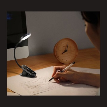 СВЕТОДИОДНЫЙ НАСТОЛЬНЫЙ НОЧНИК BASEUS С ЗАЖИМОМ ДЛЯ ЧТЕНИЯ, БЕСПРОВОДНОЙ ГИБКИЙ