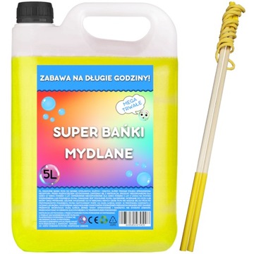 Płyn do Baniek Mydlanych 5 L Litrów patyki kije 1