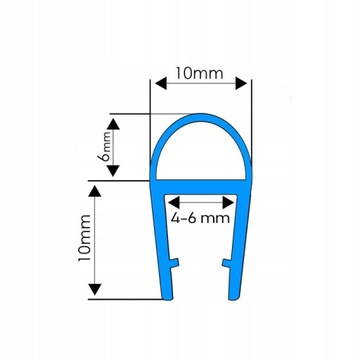 СИЛИКОНОВАЯ ПРОКЛАДКА 2М ДЛЯ ДУШЕВЫХ КАБИН 4 5 6 ММ