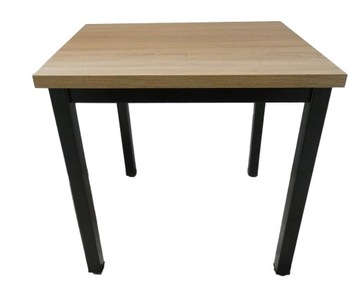 stół kuchenny dąb sonoma 70x70 loft czarny stelaż