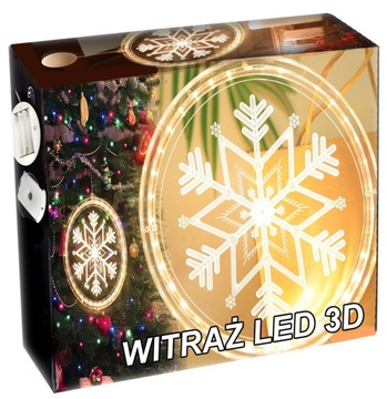 3D WITRAŻ LED LAMPKI ŚWIĄTECZNE OZDOBA NA OKNO 1