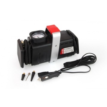 KOMPRESOR SAMOCHODOWY SPRĘŻARKA POMPKA 12V + 220V