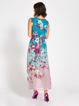 RINASCIMENTO SUKIENKA OMBRE FLORAL PRINT PASEK (XS)