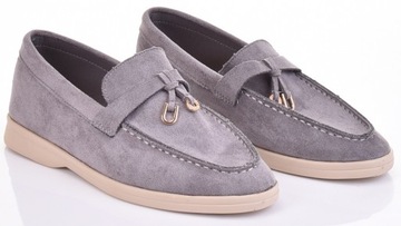 ЖЕНСКИЕ ЛОФЕРЫ ИЗ КЛАССИЧЕСКОГО МАТЕРИАЛА, БАНТЫ, БАЛЕТКИ