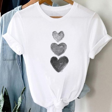 Y2k T-shirty Nowe mody kobietgeometryczny nadruk w