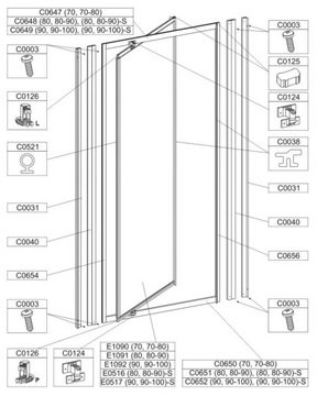 Sanplast CLASSIC 660-C0124 петля в сборе