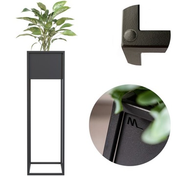 KWIETNIK STOJĄCY METALOWY LOFT 80cm + WKŁAD