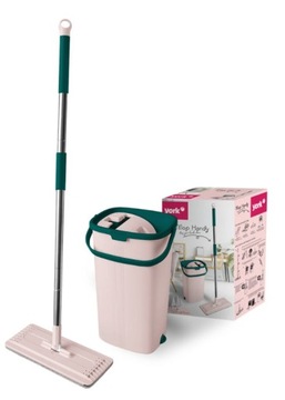HANDY MOP PŁASKI OBROTOWY YORK 32 CM DWUKOMOROWY + DODATKOWY ZAPAS GRATIS