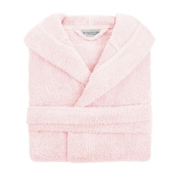 MĘSKI SZLAFROK BAWEŁNIANY Z KAPTUREM PUDROWY XXL