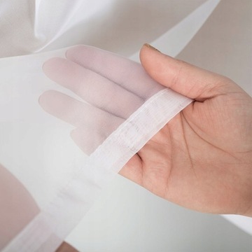 ГОТОВАЯ ШТОРА ИЗ ГЛАДКОГО БЕЛОГО VOICE 160Х400 С люверсами