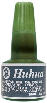 TRWAŁY TUSZ do stempli i PIECZĄTEK 30 ml zielony ŁATWY W APLIKACJI