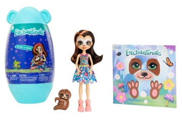 ENCHANTIMALS LALKA SELA SLOTH + LENIWIEC GPL96