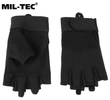 ТАКТИЧЕСКИЕ ПЕРЧАТКИ ARMY MIL-TEC БЕЗ ПАЛЬЦЕВ, ЧЕРНЫЕ