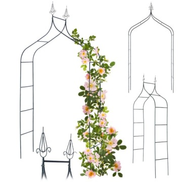 PERGOLA OGRODOWA METALOWA 255cm ŁUK KWIATY PODPORA DO RÓŻ ROŚLIN PNĄCZY