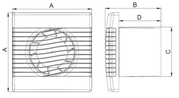 Вентилятор ванной комнаты Prim150 стандарт