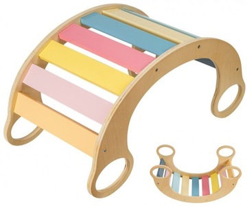 BUJAK MONTESSORI BUJACZEK DREWNIANY DO BALANSOWANIA DLA DZIECI KOLORY COIL