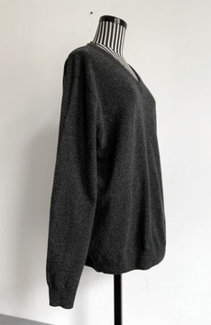 GANT MAN sweter V-neck 100% wełna lambswool idl XL