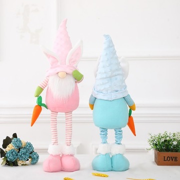 Тканевые мягкие куклы-кролики, гномы, тканевые игрушки