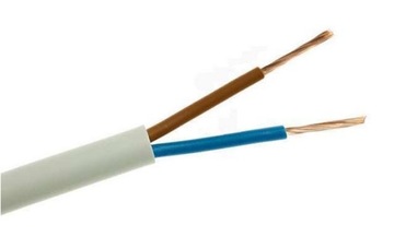 Przewód elektryczny (linka) OWY 2x2,5 biały 1m