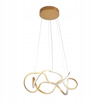 Lampa Sufitowa Wisząca LED Ring Pierścieniowa Żyrandol Salon ZŁOTA Pilot