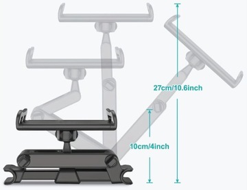 ОЧЕНЬ ПРОЧНЫЙ И СТАБИЛЬНЫЙ телескопический автомобильный держатель для планшета и телефона.